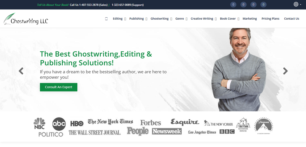 Ghostwriting LLC homepage