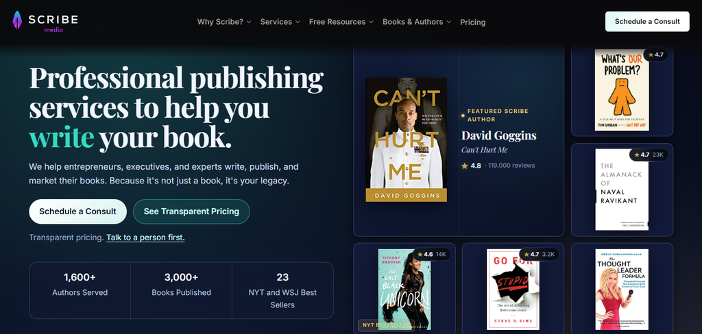Scribe Media homepage