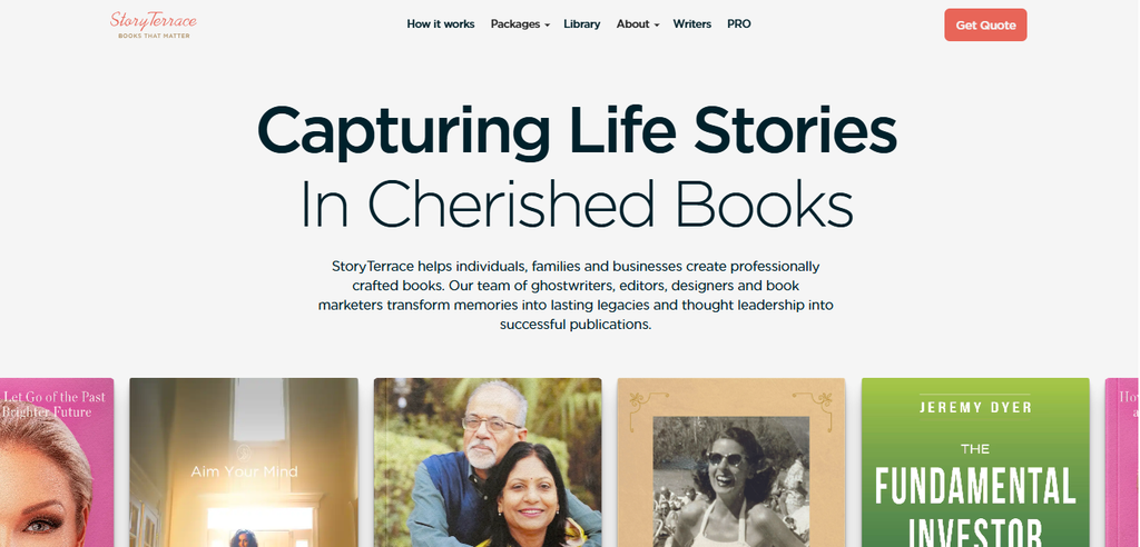StoryTerrace homepage